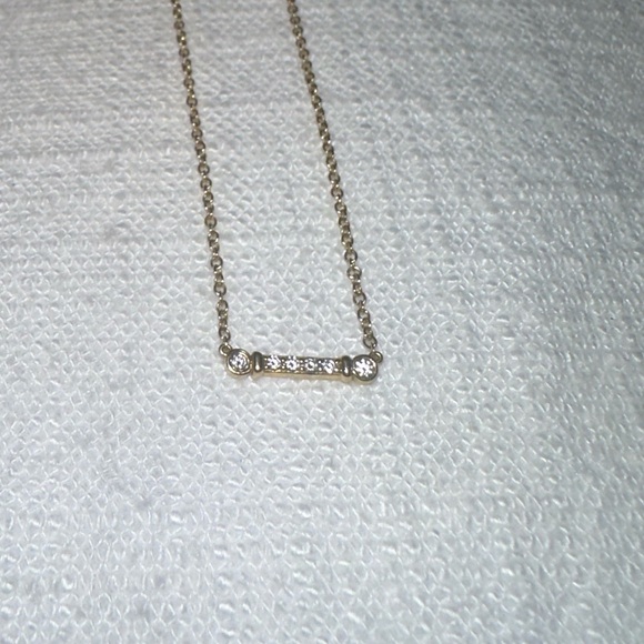 Authentic Tiffany Fleur de Lis Key Bar Pendant - Picture 2 of 3